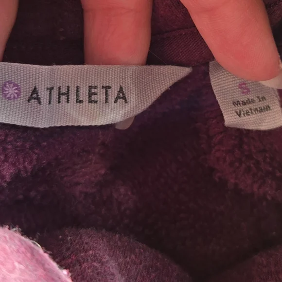 Athleta Maroon Mock Neck Sweatshirt Sz S - Picture 4 of 5